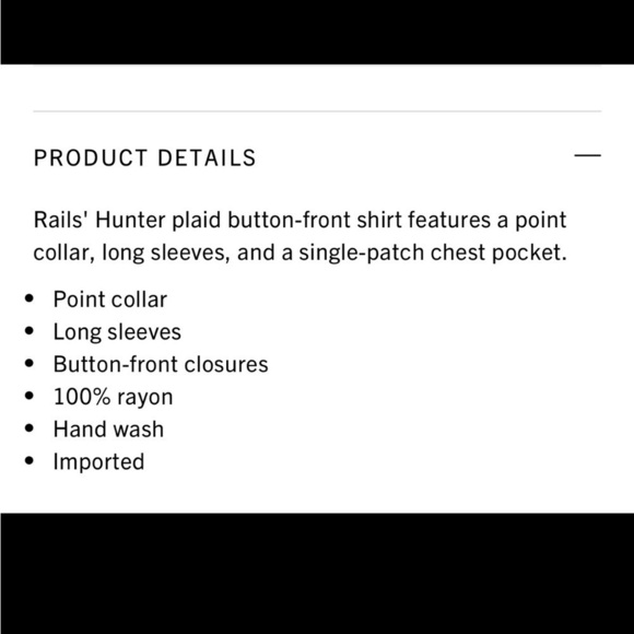 Rails Revolve Women’s XS Button Down Hunter Plaid Flannel Ivory Bluebell - Picture 10 of 10